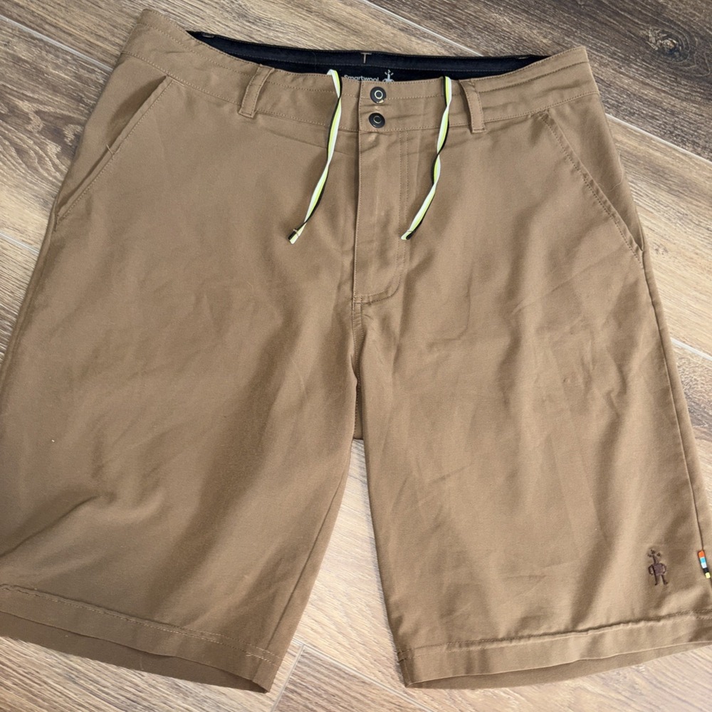 Smartwool 8" Short Men's Shorts Brown Medium Merino Wool Blend Athleisure